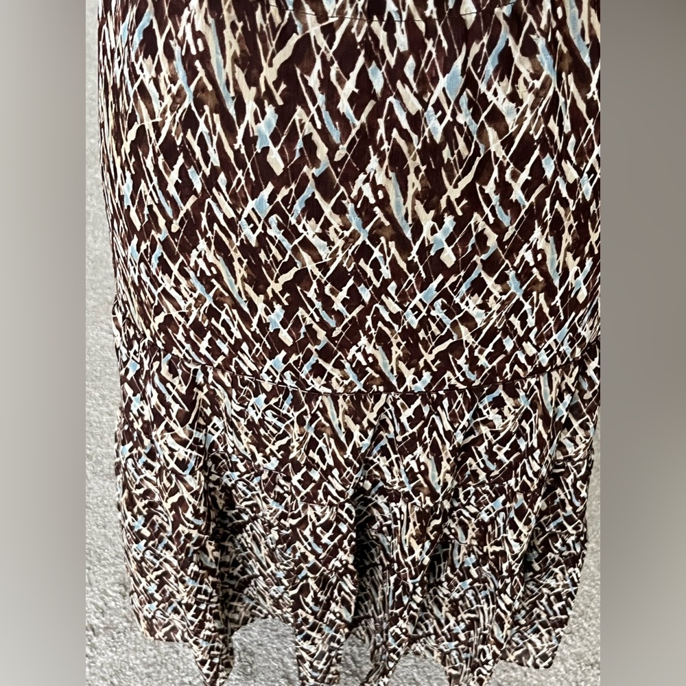 Lane Bryant Brown Printed Tiered Skirt Size 22/24 - Picture 4 of 8